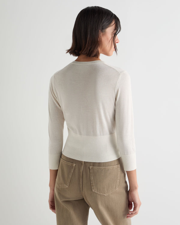 Women's Darcie Superfine Cashmere Cropped Cardigan 4