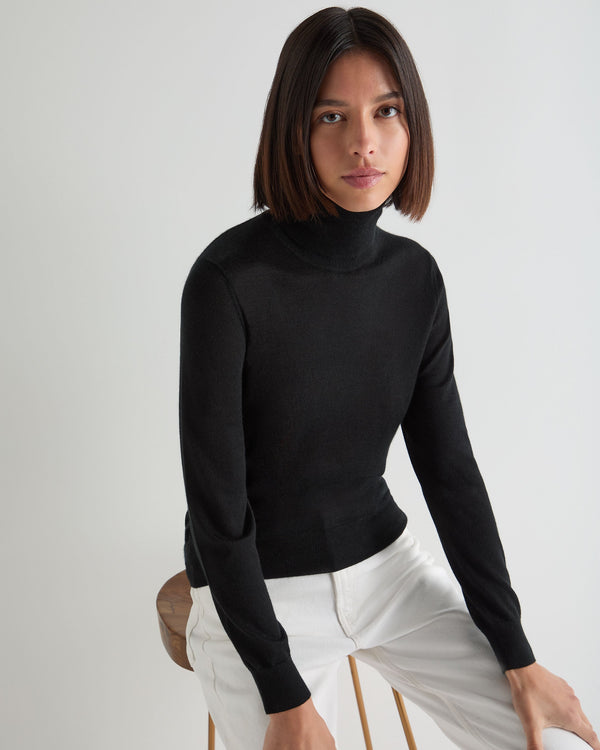 Women's Margot Superfine Cashmere Turtle Neck Sweater 1
