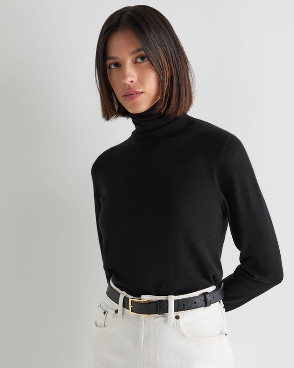 Women's Margot Superfine Cashmere Turtle Neck Sweater 5