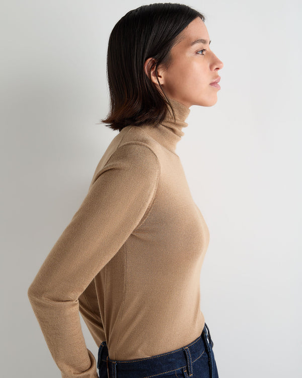 Women's Margot Superfine Cashmere Turtle Neck Sweater 5