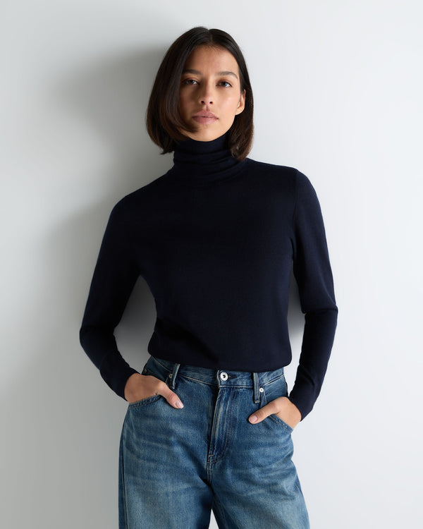Women's Margot Superfine Cashmere Turtle Neck Sweater 1