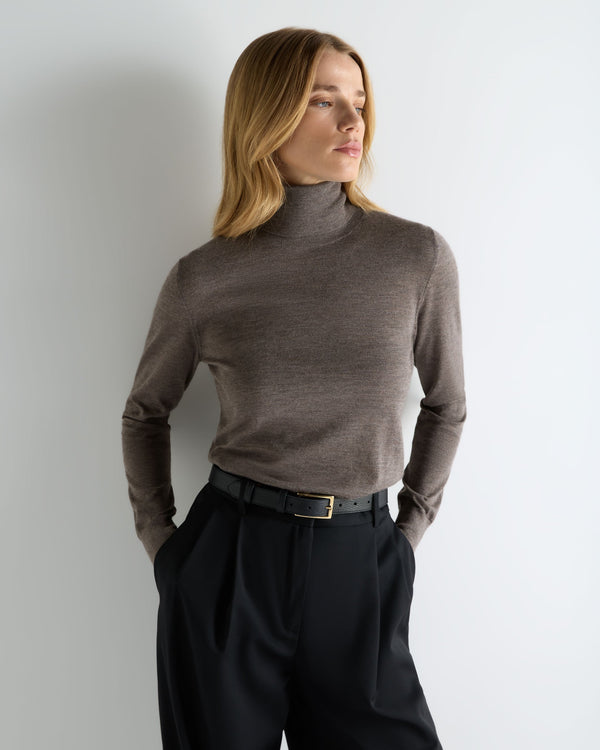 Women's Margot Superfine Cashmere Turtle Neck Sweater 1