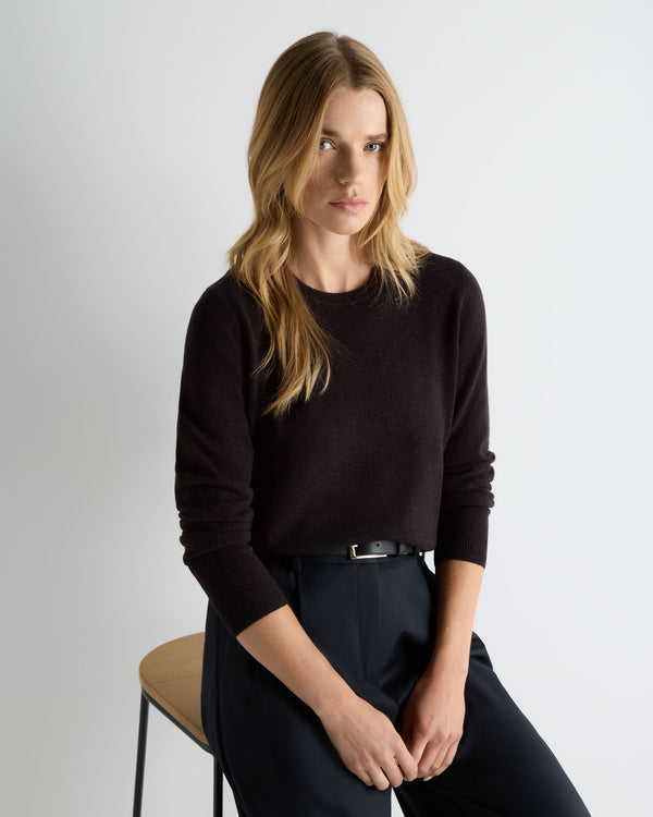 Women's Evie Classic Round Neck Cashmere Sweater 1