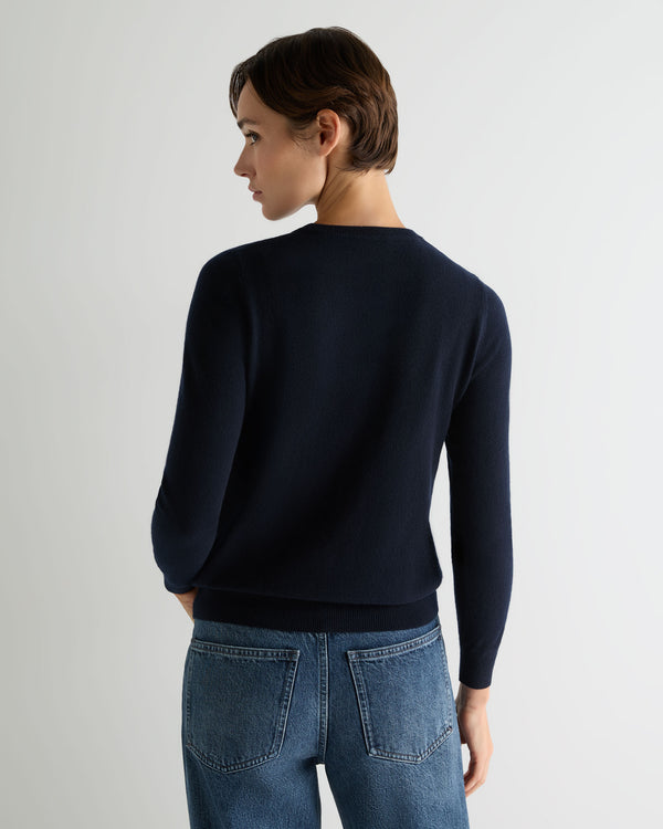 Women's Evie Classic Round Neck Cashmere Sweater  4