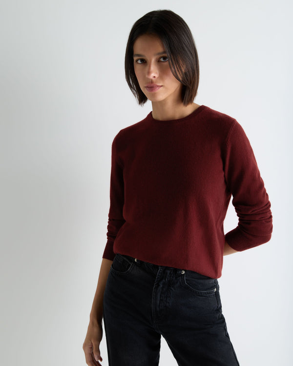 Women's Evie Classic Round Neck Cashmere Sweater 1