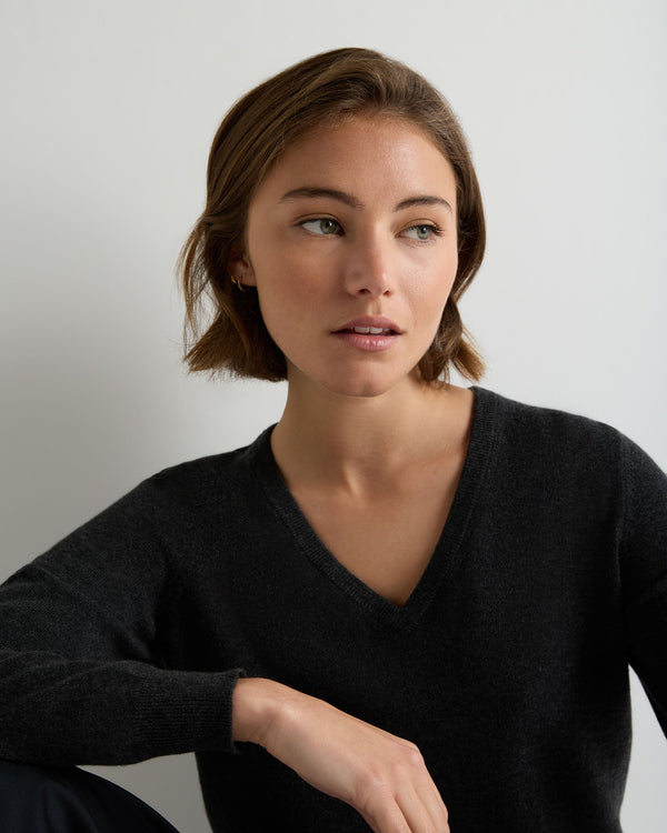 Women's Phoebe V Neck Cashmere Sweater 5