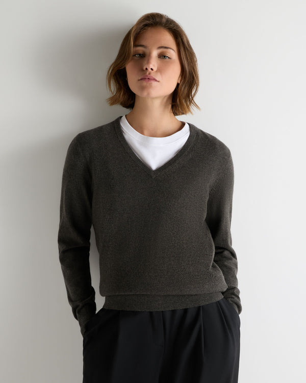 Women's Phoebe V Neck Cashmere Sweater  1