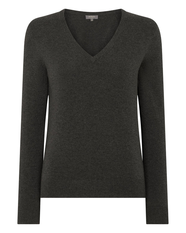 Women's Phoebe V Neck Cashmere Sweater  2