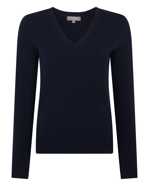 Women's Phoebe V Neck Cashmere Sweater  2