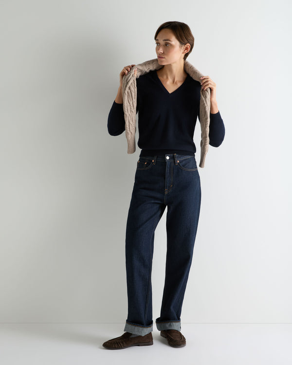 Women's Phoebe V Neck Cashmere Sweater  3