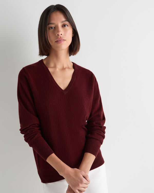 Women's Phoebe V Neck Cashmere Sweater 1