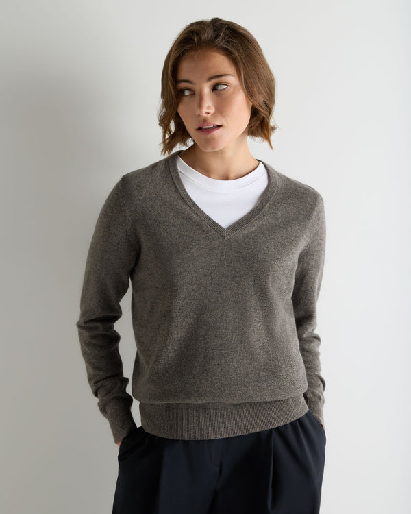 Women's Phoebe V Neck Cashmere Sweater 1