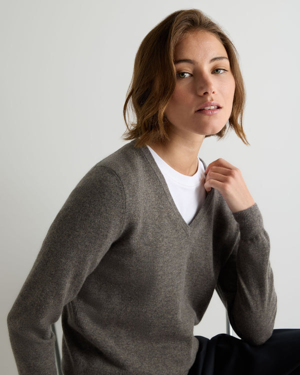 Women's Phoebe V Neck Cashmere Sweater 5