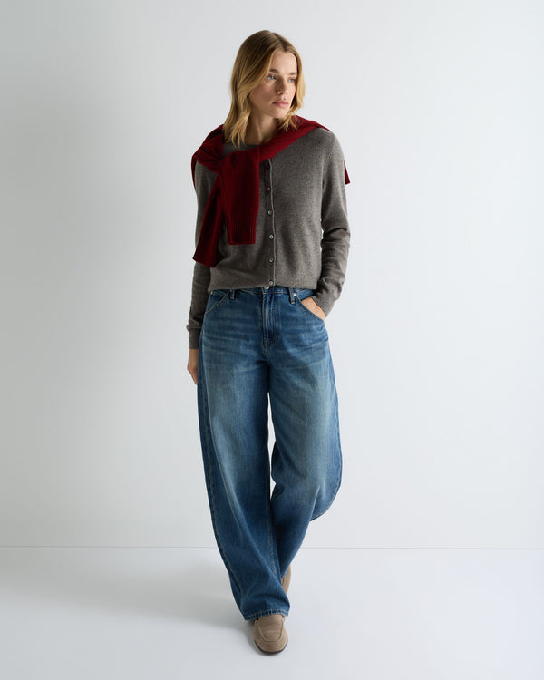 Women's Olivia Round Neck Cashmere Cardigan 3