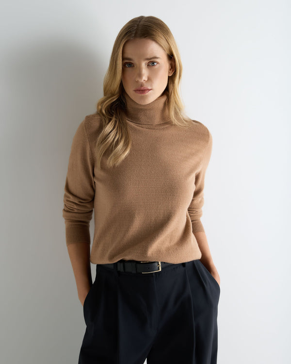 Women's Polo Neck Cashmere Sweater 1