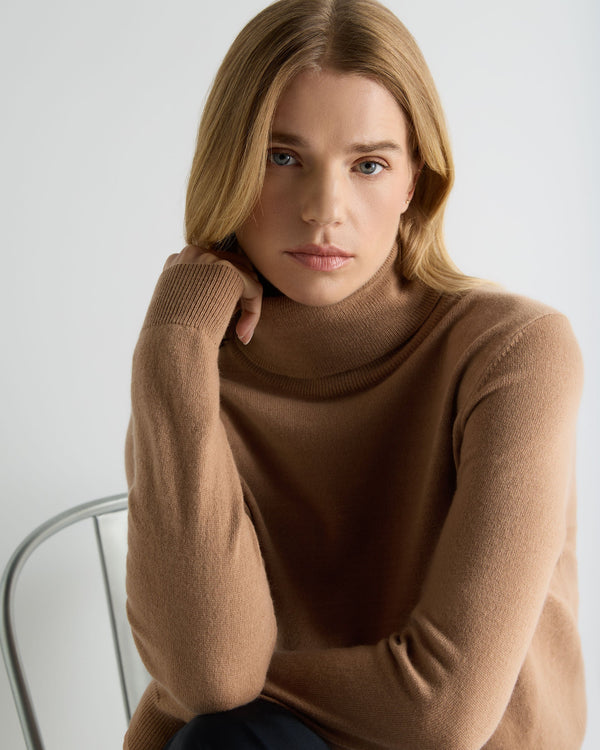 Women's Polo Neck Cashmere Sweater 5