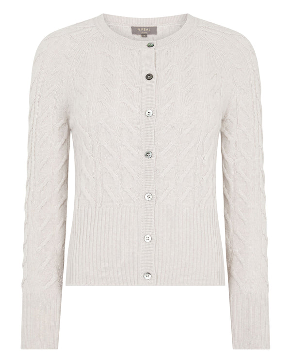 Women's Myla Cable Cashmere Cardigan With Lurex 2