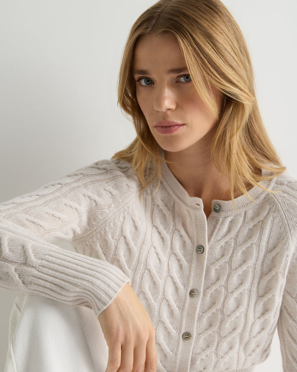 Women's Myla Cable Cashmere Cardigan With Lurex 5