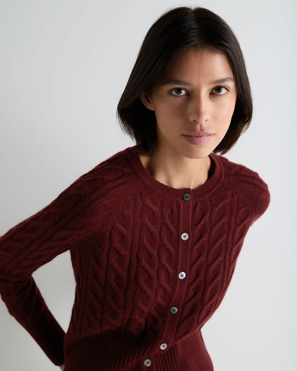 Women's Myla Cable Cashmere Cardigan 5