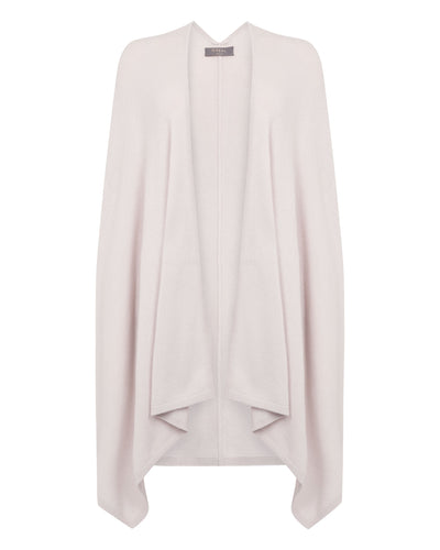 N.Peal Women's Lily Lightweight Cashmere Cape Snow Grey