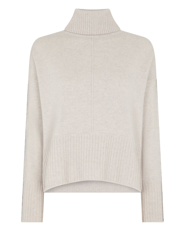 Women's Mollie Metal Turtle Neck Cashmere Sweater 2