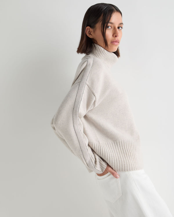 Women's Mollie Metal Turtle Neck Cashmere Sweater 5
