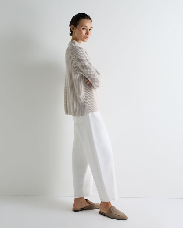 Women's Metal Funnel Neck Cashmere Sweater 3
