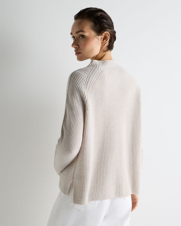 Women's Metal Funnel Neck Cashmere Sweater 4