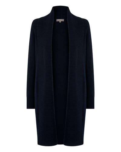 N.Peal Women's Abbey Cashmere Cardigan Navy Blue
