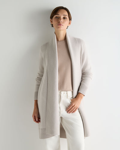 Women's Abbey Cashmere Cardigan Snow Grey