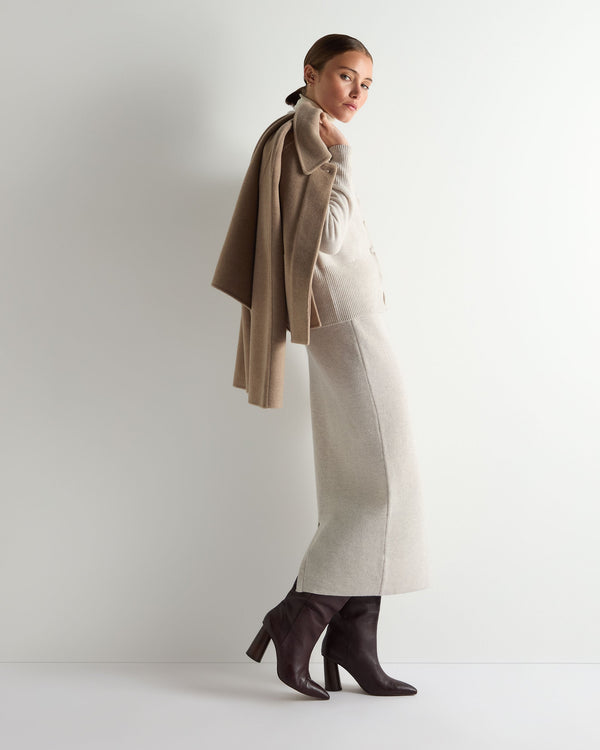 Women's Honeycomb Knit Cashmere Skirt 8