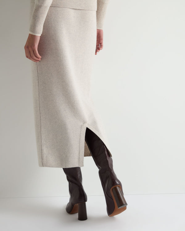 Women's Honeycomb Knit Cashmere Skirt 4