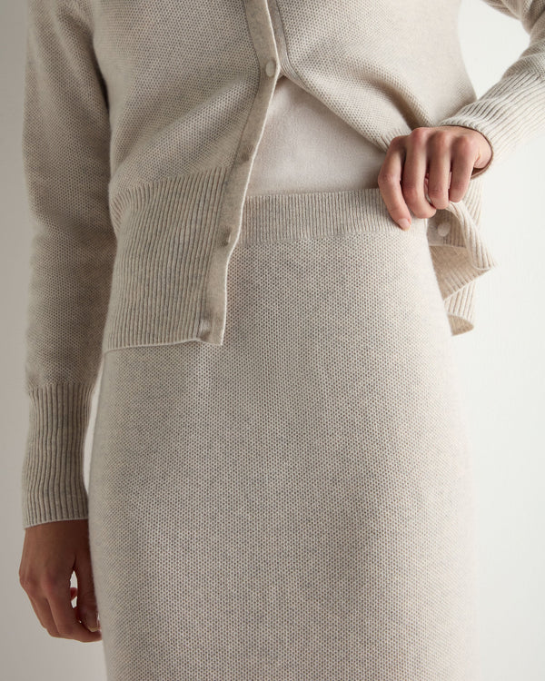 Women's Honeycomb Knit Cashmere Skirt 5