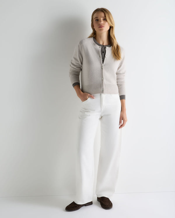 Women's Chunky Crop Cashmere Cardigan 3