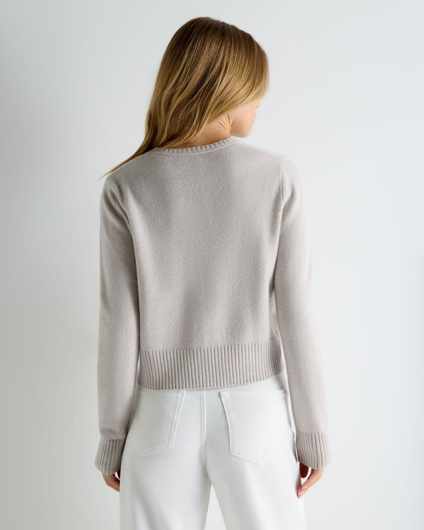 Women's Chunky Crop Cashmere Cardigan 4