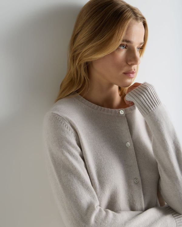 Women's Chunky Crop Cashmere Cardigan 5