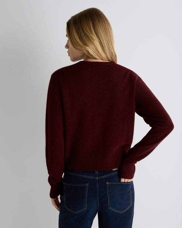 Women's Chunky Crop Cashmere Cardigan 4