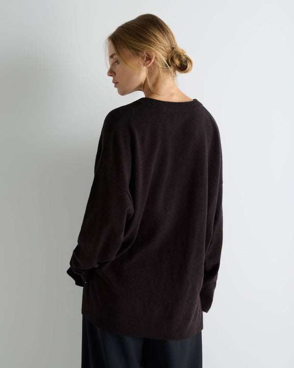 Women's Longline V Neck Cashmere Sweater 4