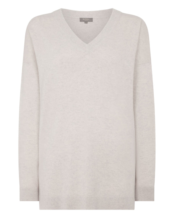 Women's Longline V Neck Cashmere Sweater 2
