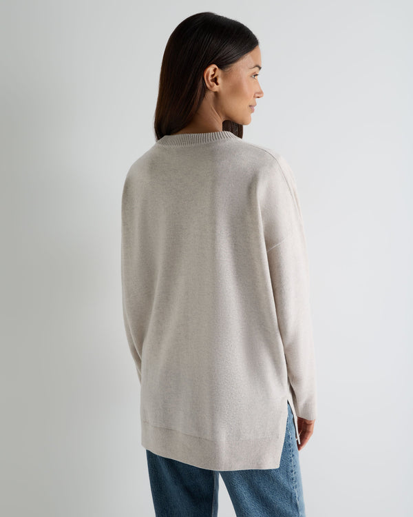 Women's Longline V Neck Cashmere Sweater 4