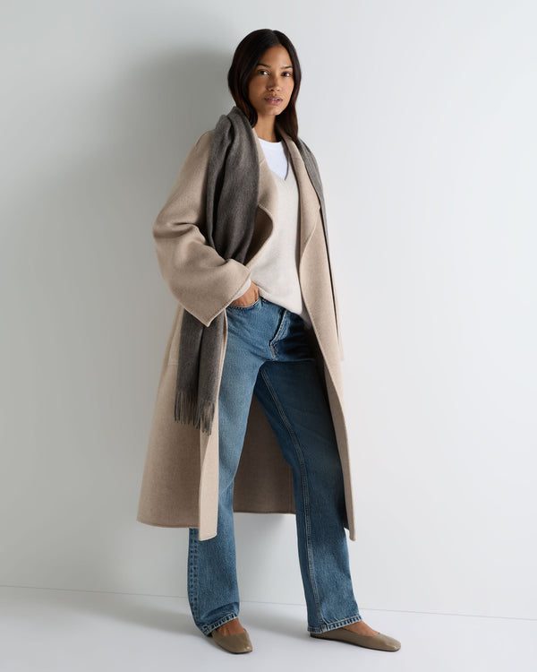 Women's Longline V Neck Cashmere Sweater 3