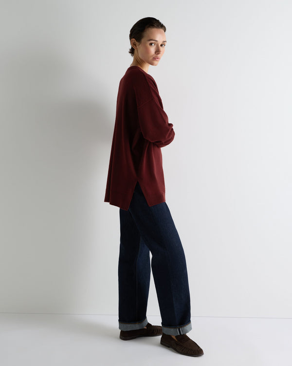 Women's Longline V Neck Cashmere Sweater 3