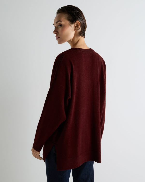Women's Longline V Neck Cashmere Sweater 4