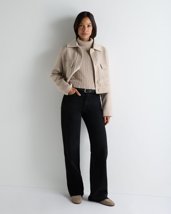Women's Adelyn Cable Turtle Cashmere Sweater 3