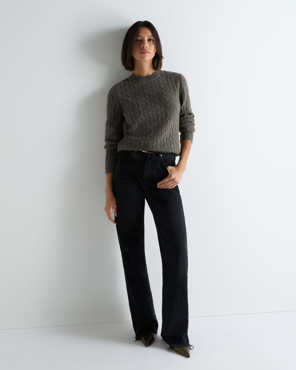 Women's Adelyn Cable Round Neck Cashmere Sweater 3