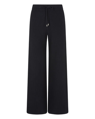 N.Peal Women's Honeycomb Knit Cashmere Trouser Black