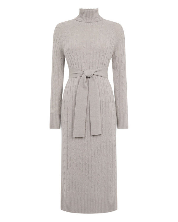 Women's Longline Cable Cashmere Dress 2
