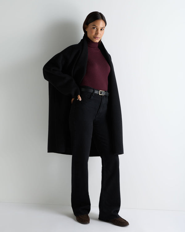 Women's Superfine Cashmere Ribbed Turtle Neck Sweater 3