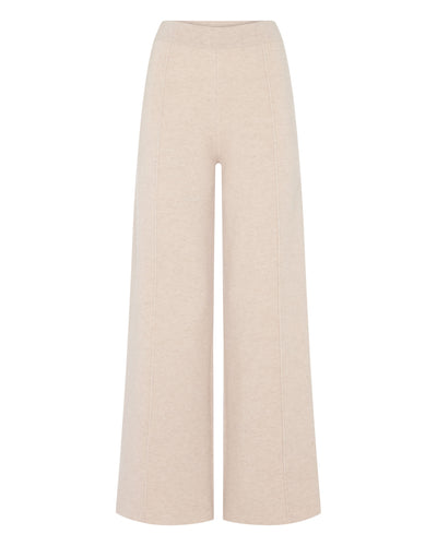 N.Peal Women's Double Face Trousers Ecru White