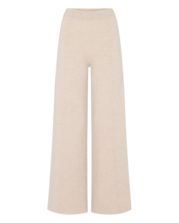N.Peal Women's Double Face Trousers Ecru White